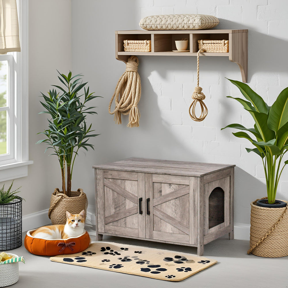 Homhedy cat washroom cleaning veneer; water-resistant surface enables quick wipe-downs