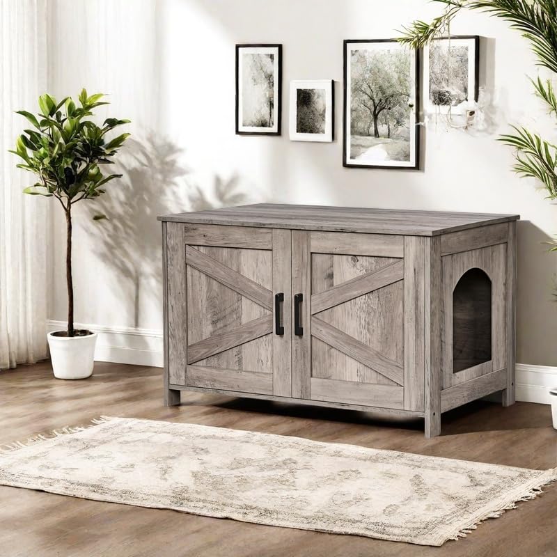 Homhedy cat washroom end table use; doubles as functional furniture beside sofa