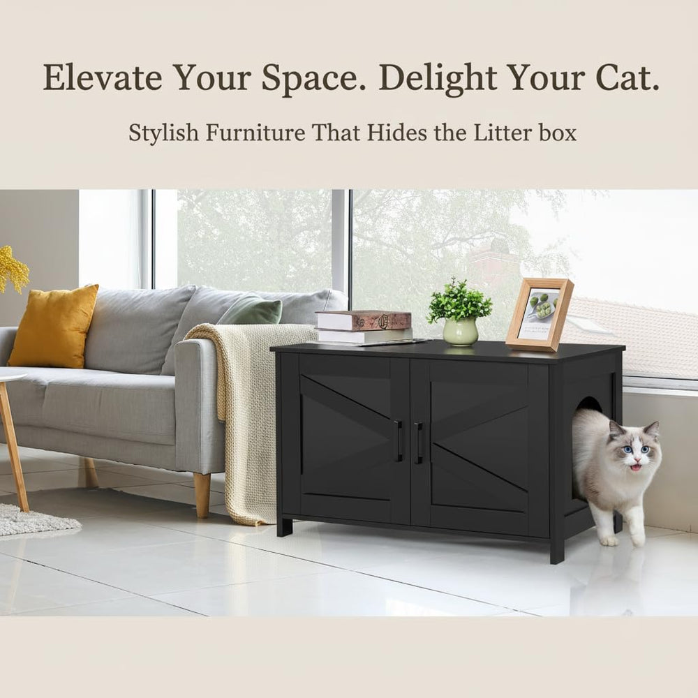 Homhedy cat washroom private space offers a hidden litter zone.