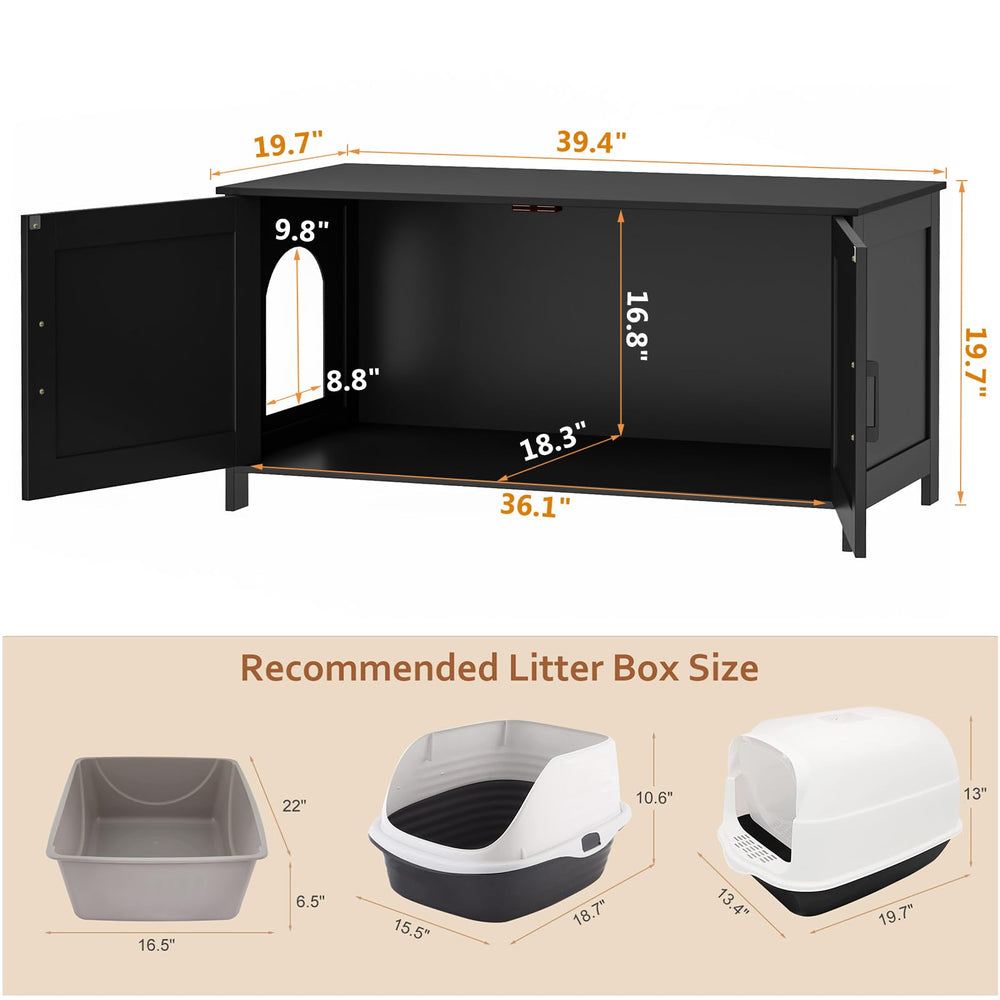 Homhedy end-table view shows versatile living-room use with hidden litter