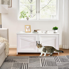 Homhedy cat litter box fit 39-4 image shows generous interior for most litter boxes.