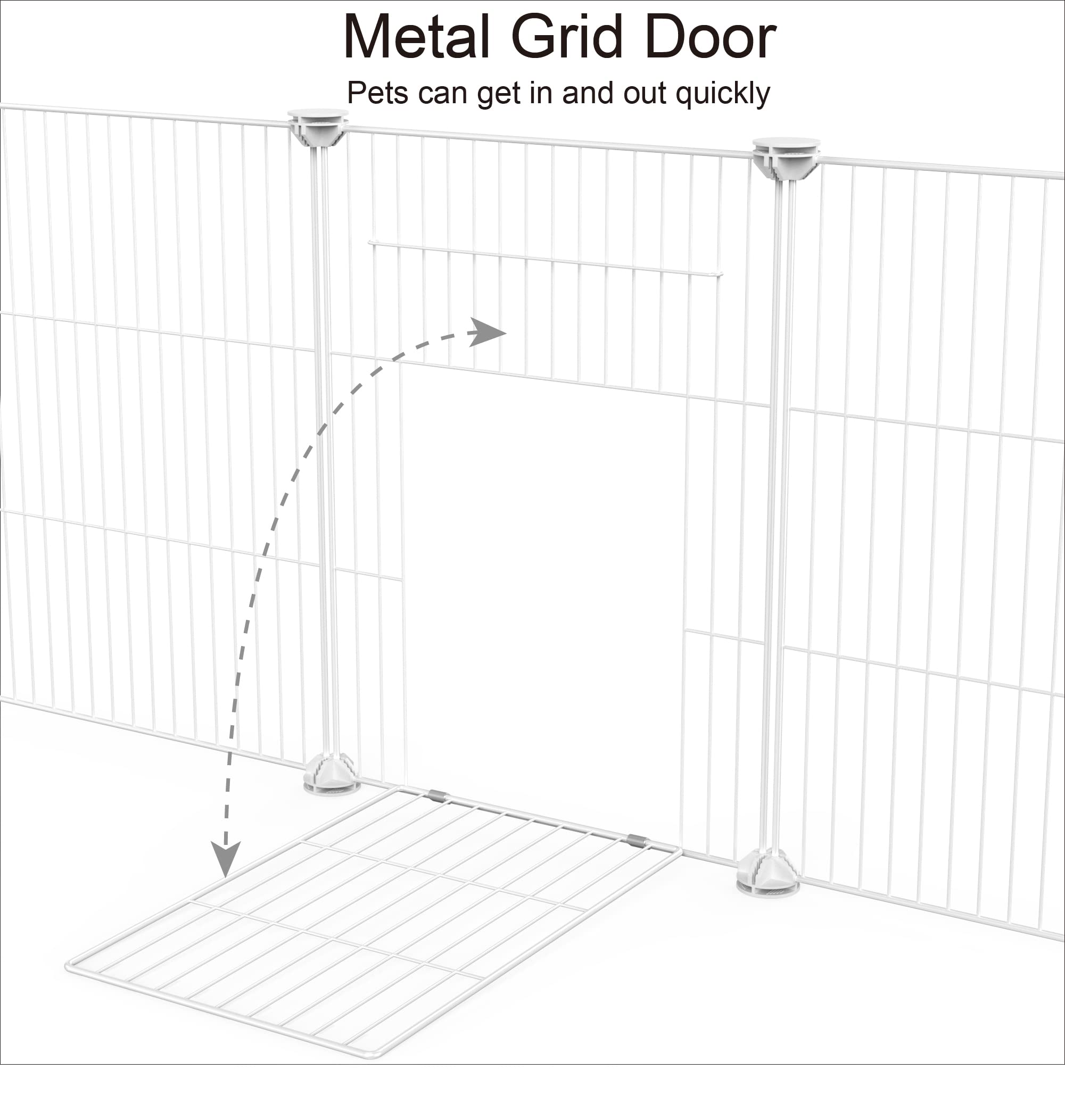 HOMIDEC pet playpen portable-setup demonstrates quick assembly without tools.