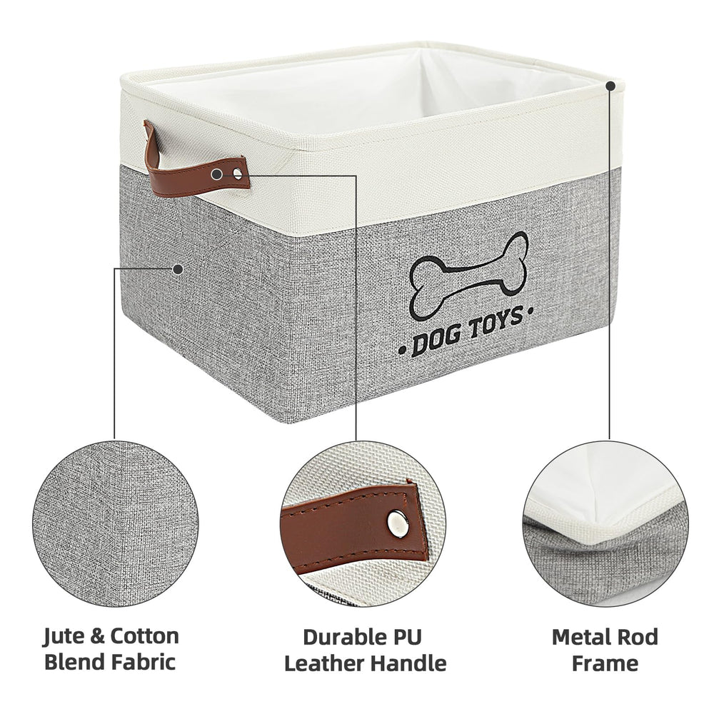 Homimp cesta de material duradero para perros, ideal para almacenar juguetes y accesorios