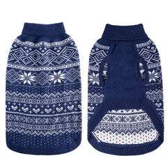 Homimp Argyle back view highlights durable knit and snug fit for dogs.