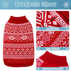 Homimp Argyle dog sweater side view highlights flexible knit for easy wear