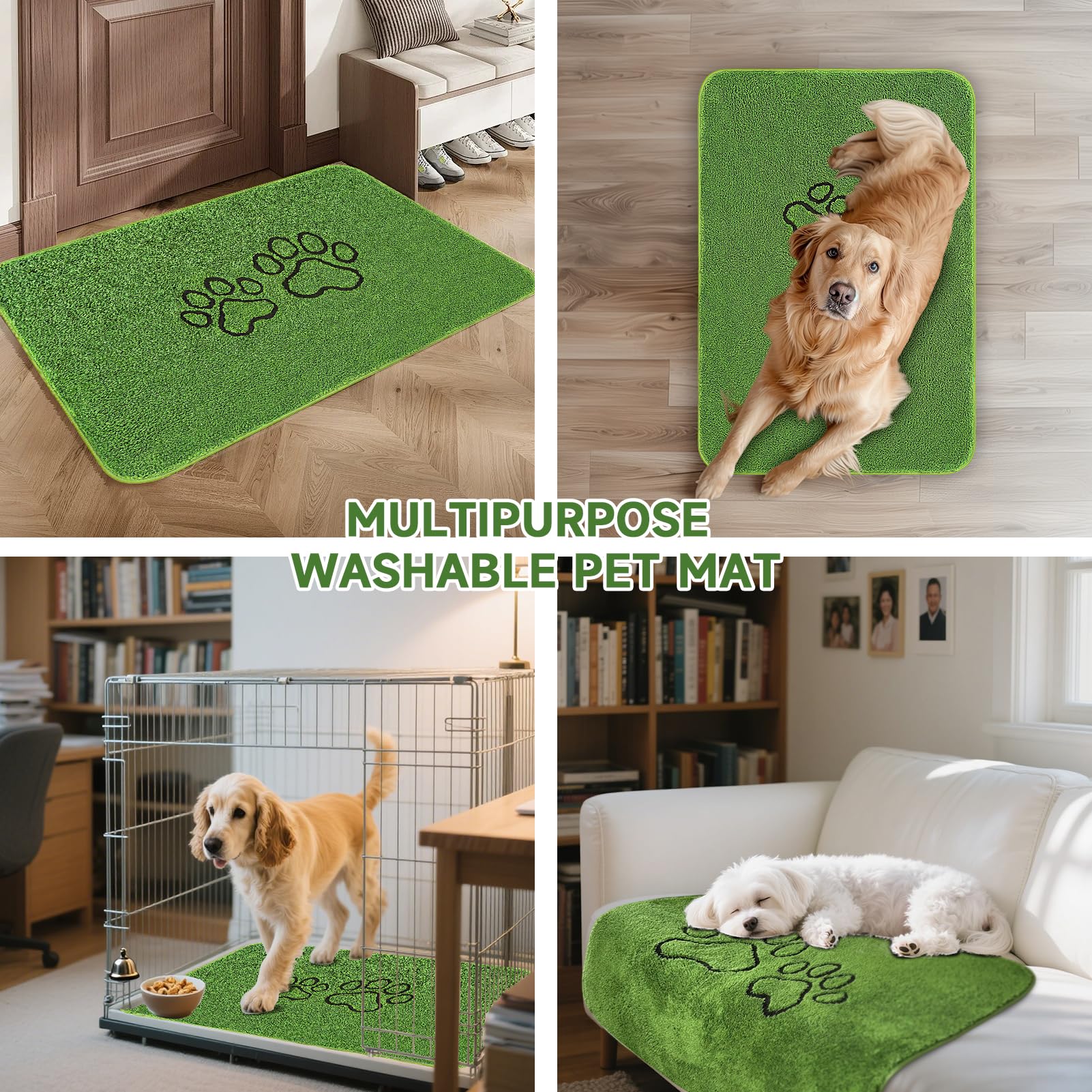 Homimp paw-print surface feels gentle on paws and guides pets to use.