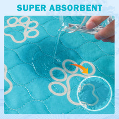 Homimp reusable puppy pads with non-slip backing stay put during training.