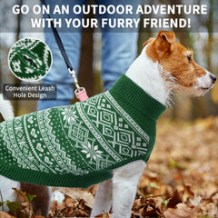 Homimp warm acrylic dog-sweater emphasizes lightweight warmth for outdoor walks.