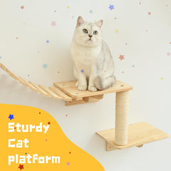 Homman cat wall shelves sisal posts durable scratching and play