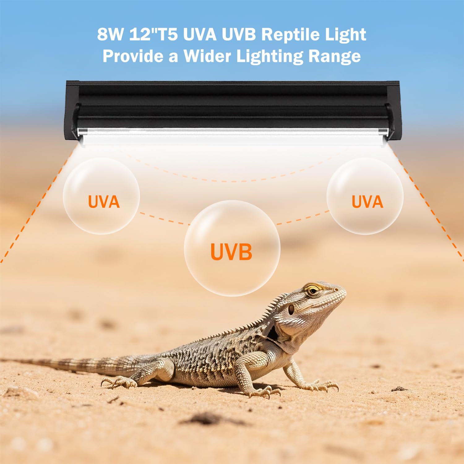 Homnebila UVB lamp features up to 10,000 hours of long-lasting illumination.