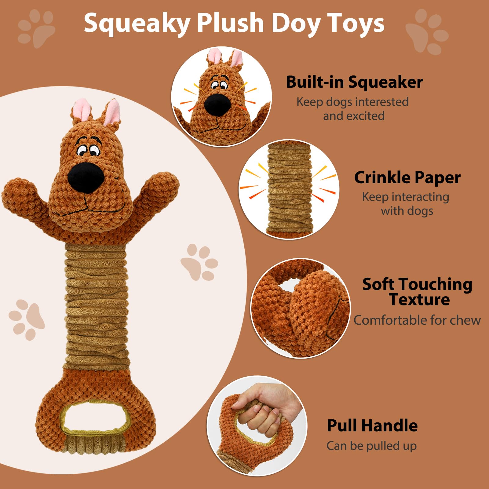 Homounter interactive tug-of-war dog toy for bonding and exercise