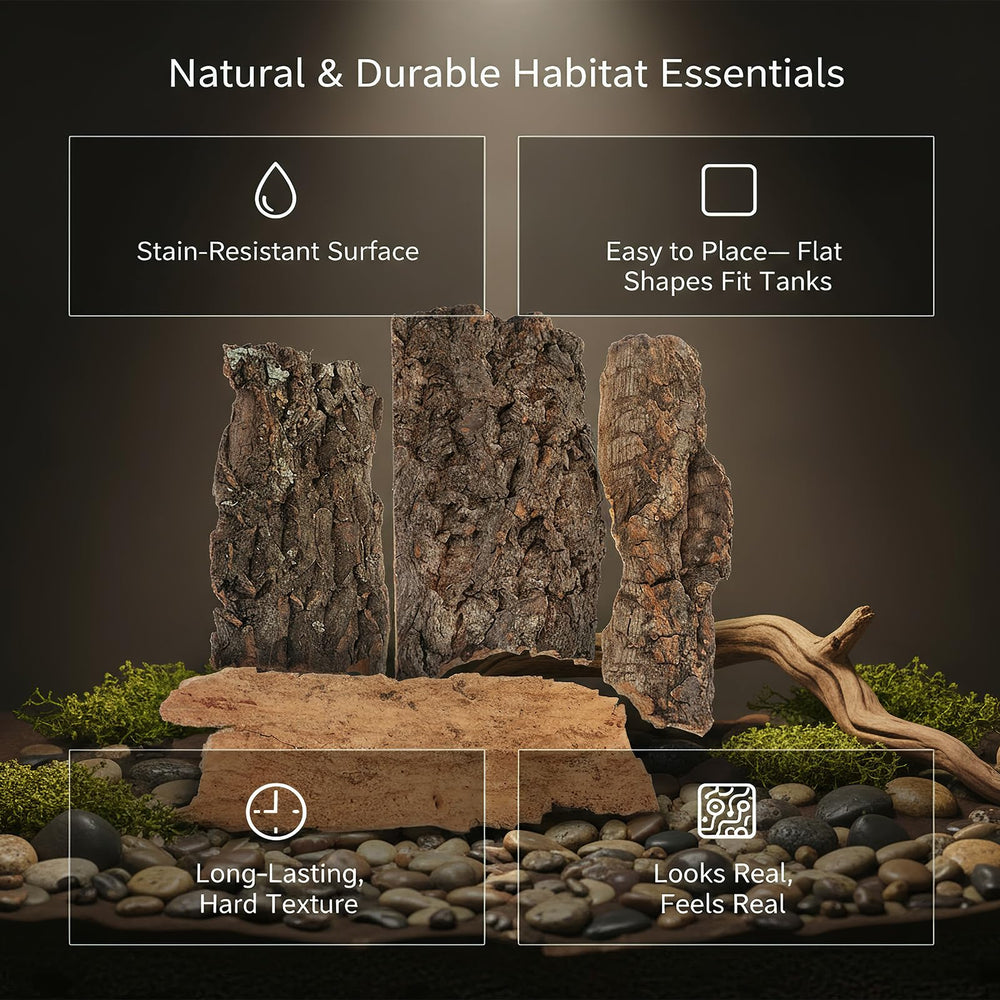 Homoyoyo reptile bark decor bearded dragon enclosure adds tree bark realism