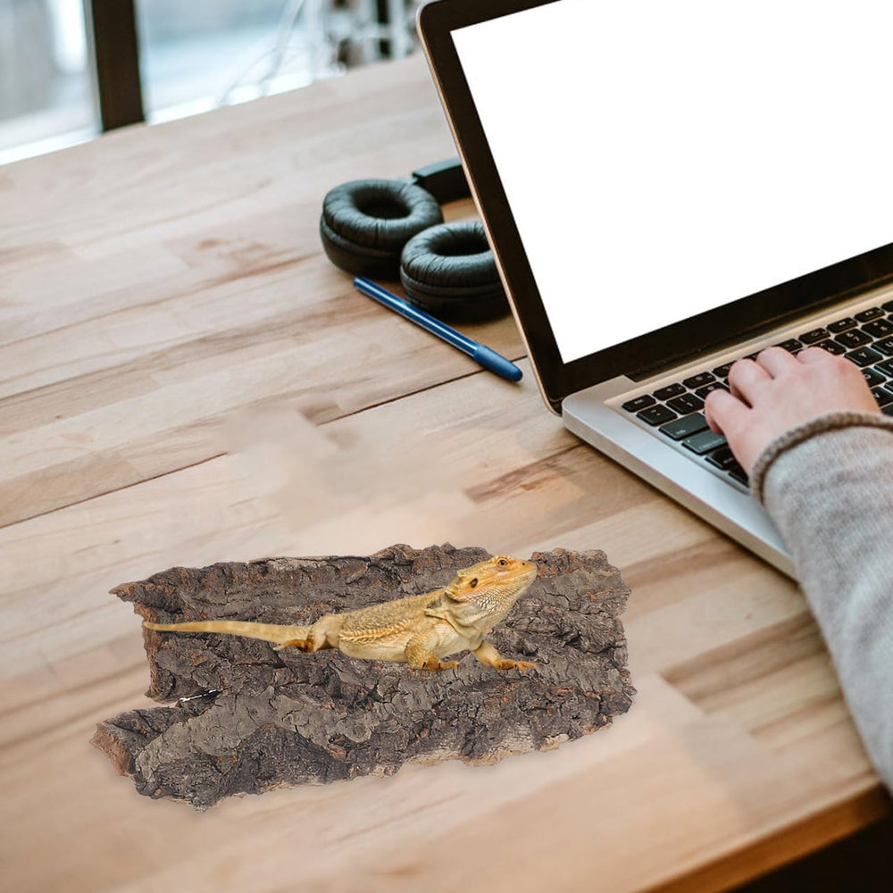 Homoyoyo reptile bark decor flat shape provides stable climbing surfaces
