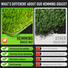 Hompet replacement artificial turf 2pcs with chew-resistant design and durability