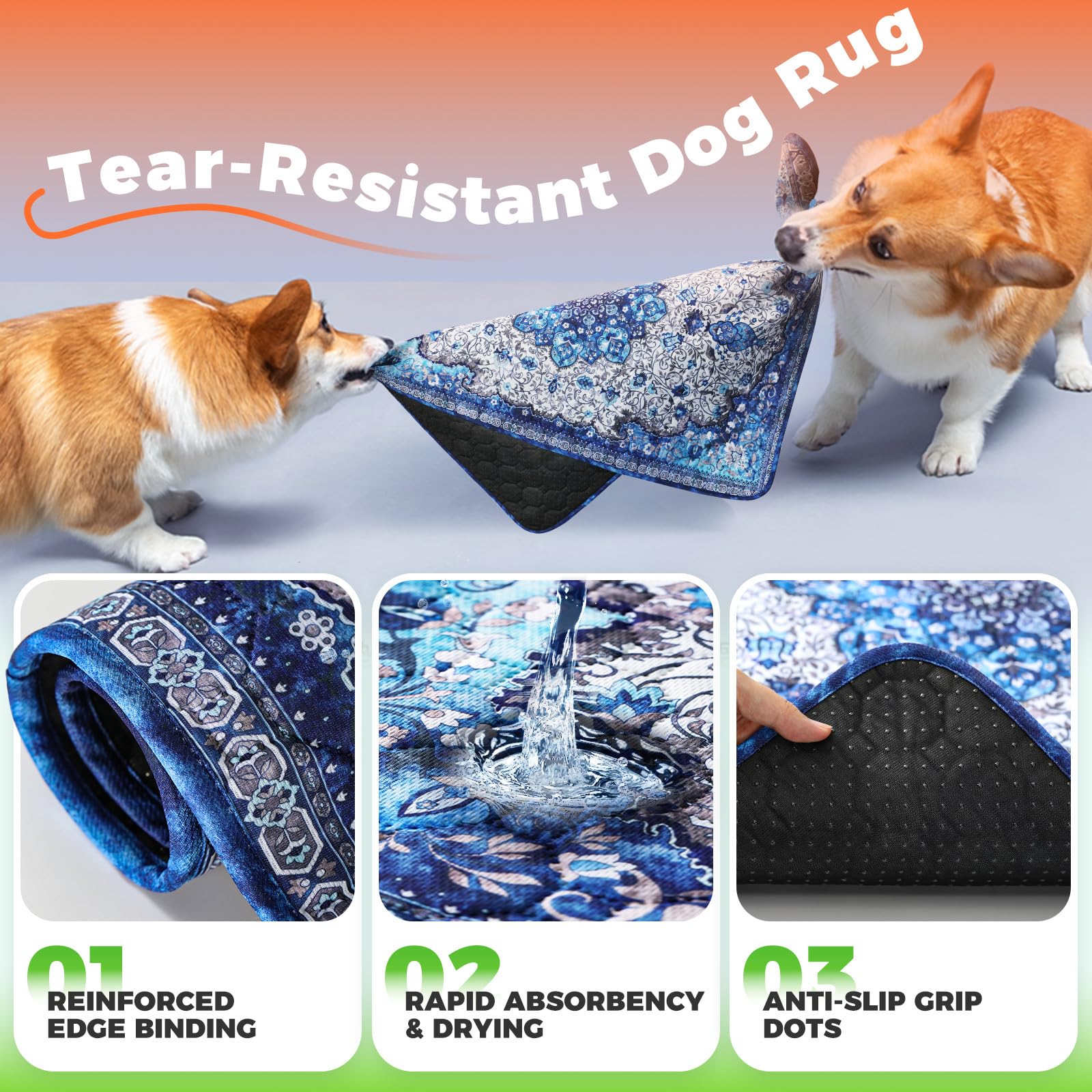Hompet machine-washable mat simplifies cleaning and maintenance.