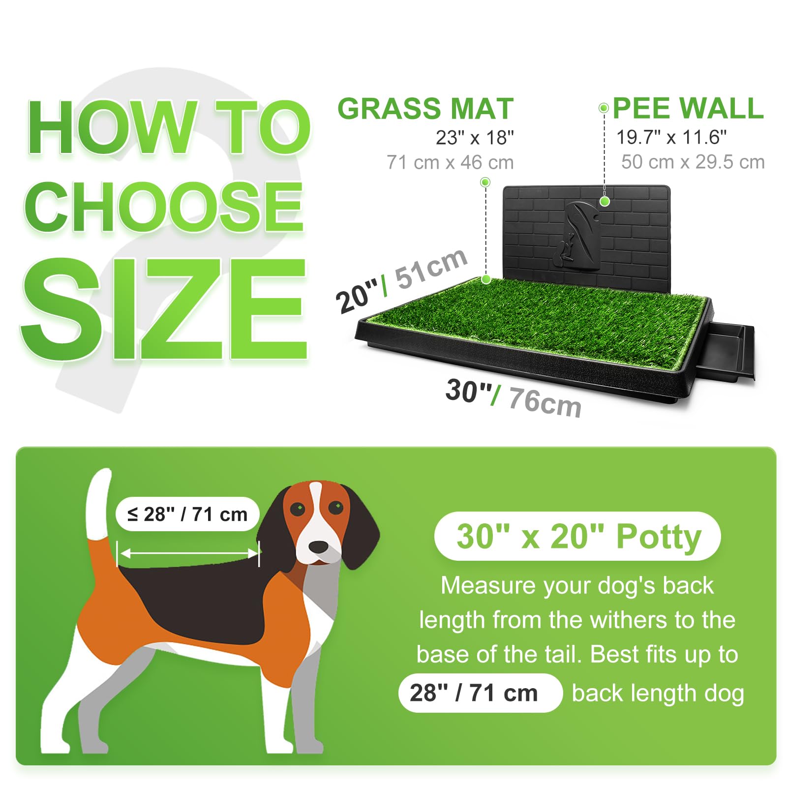 Hompet realistic grass design encourages indoor potty training.