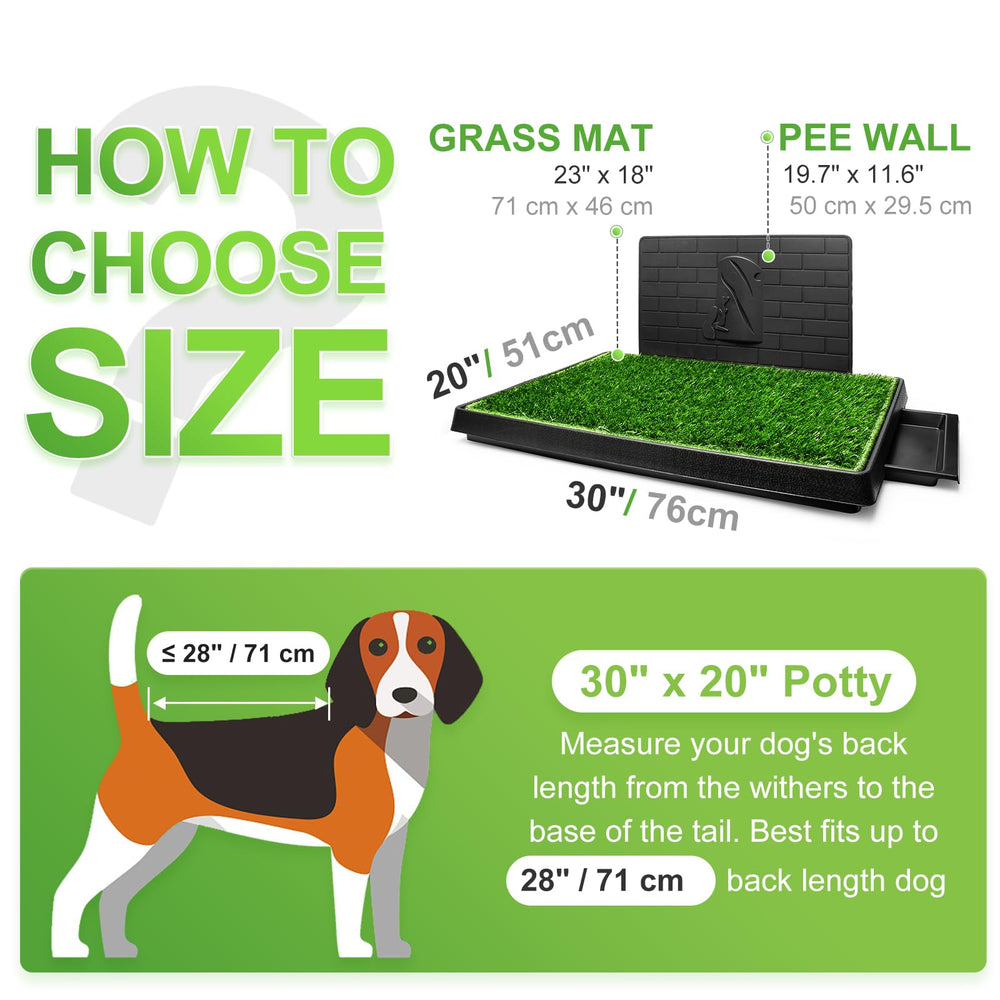 Hompet realistic grass design encourages indoor potty training.