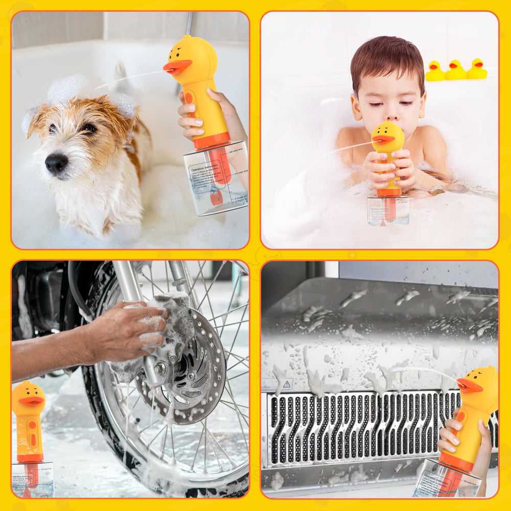 Homrich 400ml capacity foamer keeps baths uninterrupted.