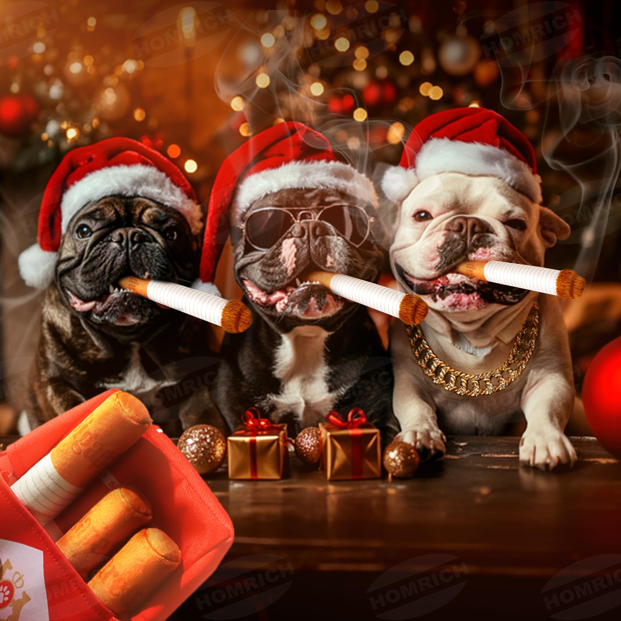 Homrich Cigarette Dog Toy 3-Pack, convenient rotation for longer play.