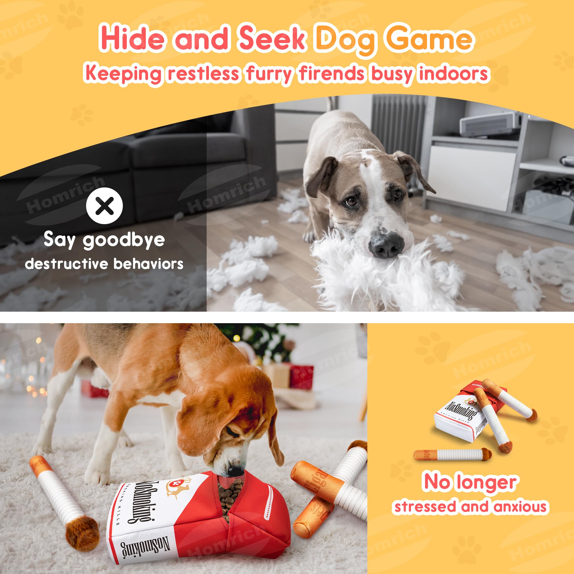 Homrich Cigarette Dog Toy Case and Toys, handy storage and play.