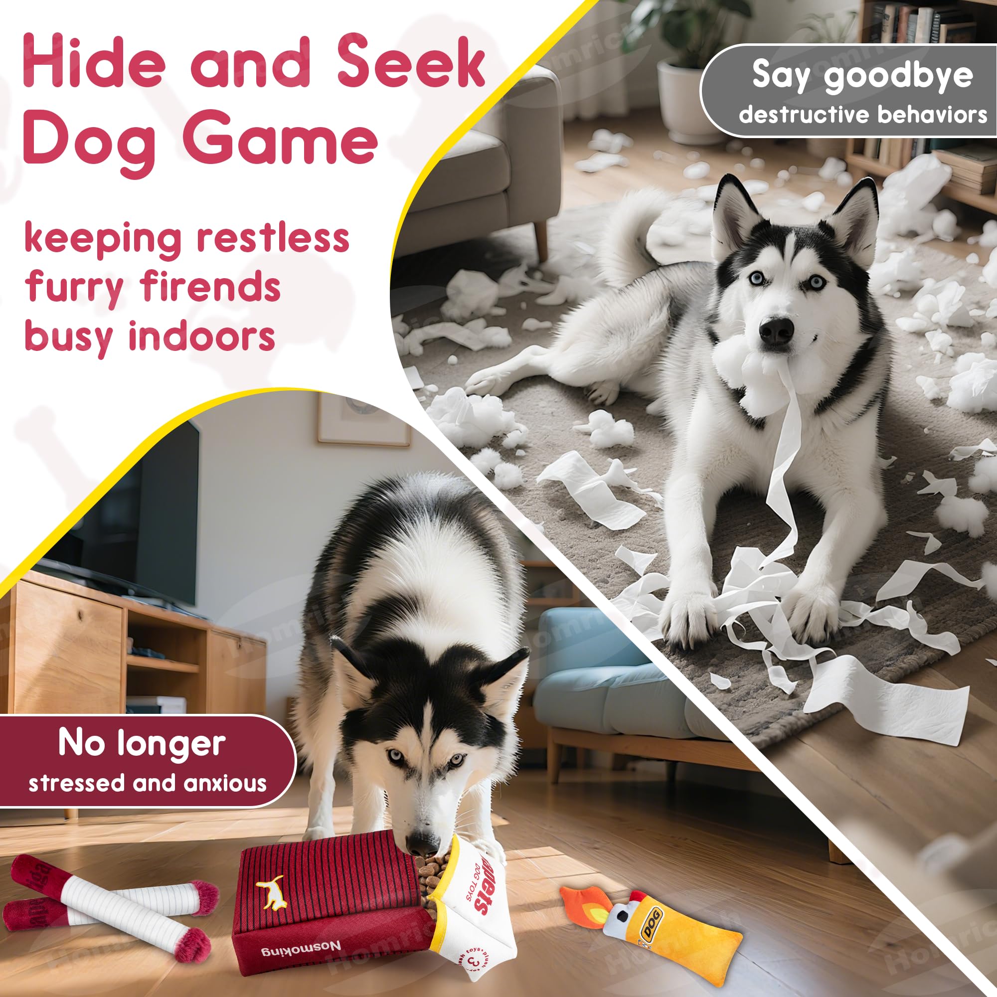 Homrich dog-safe-rubber-squeakers designed for safer squeaks during active play.