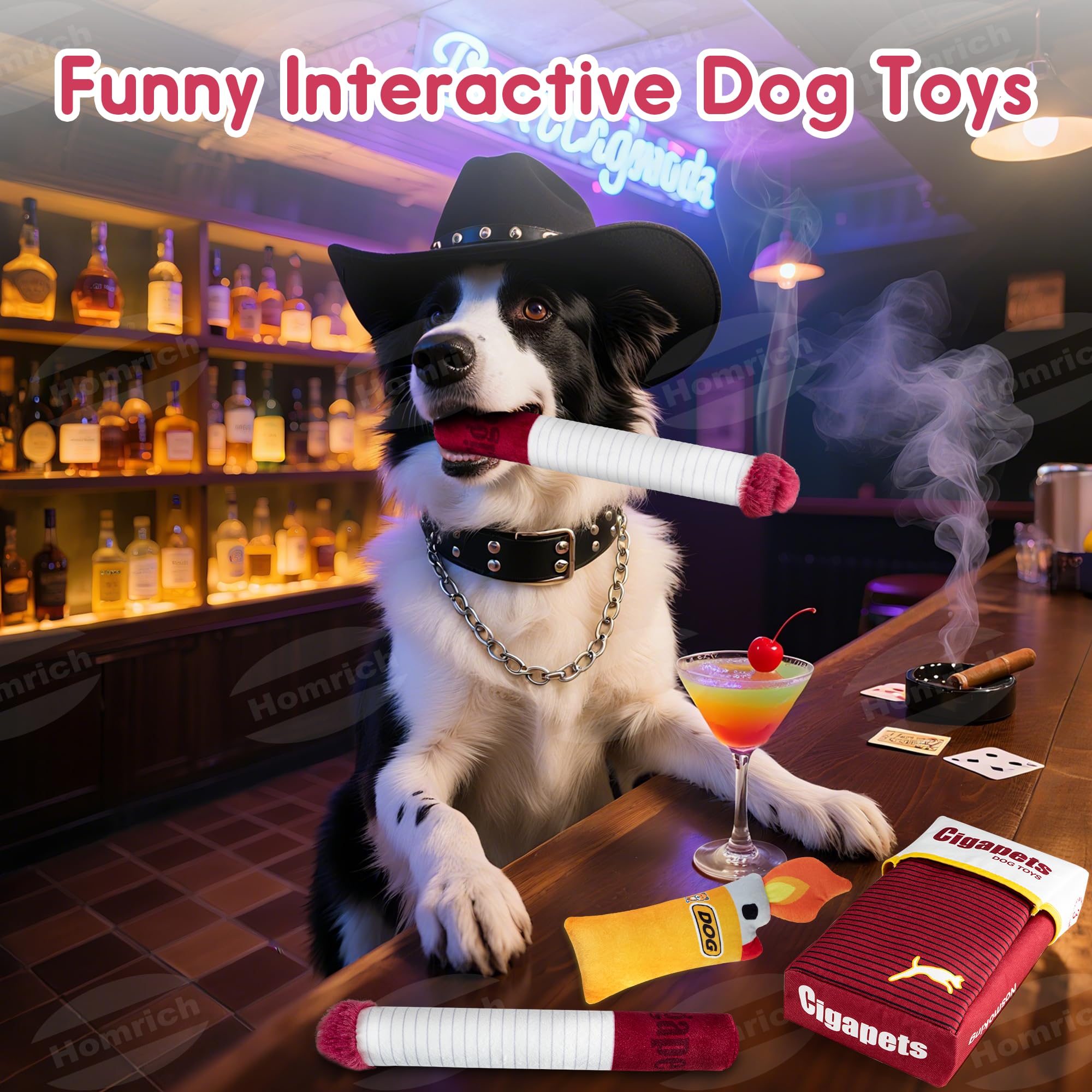 Homrich giggle-puff-stick-toy-closeup-squeaker boosts engagement with a hidden squeak.
