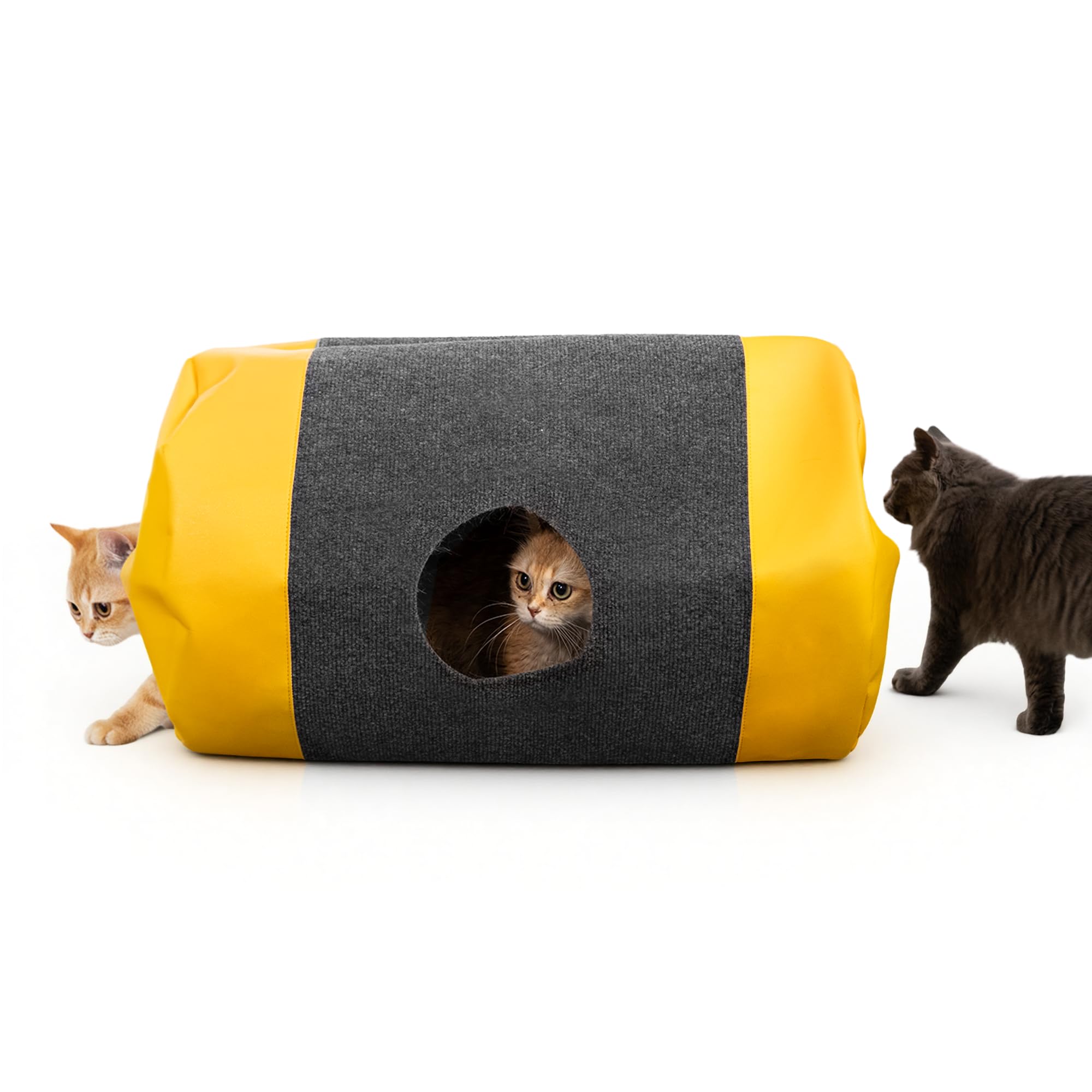 Homrich Interactive Cat Tunnel folded for compact storage and quick setup.