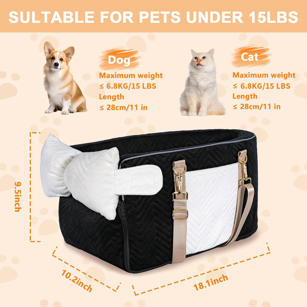 Homsunyi dog car seat showing soft fleece material for comfort.