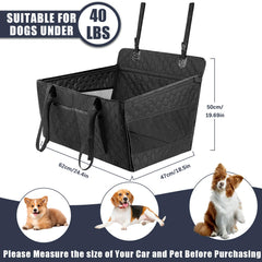 Homsunyi foldable pet car seat with safety belt provides secure restraint during sudden stops.