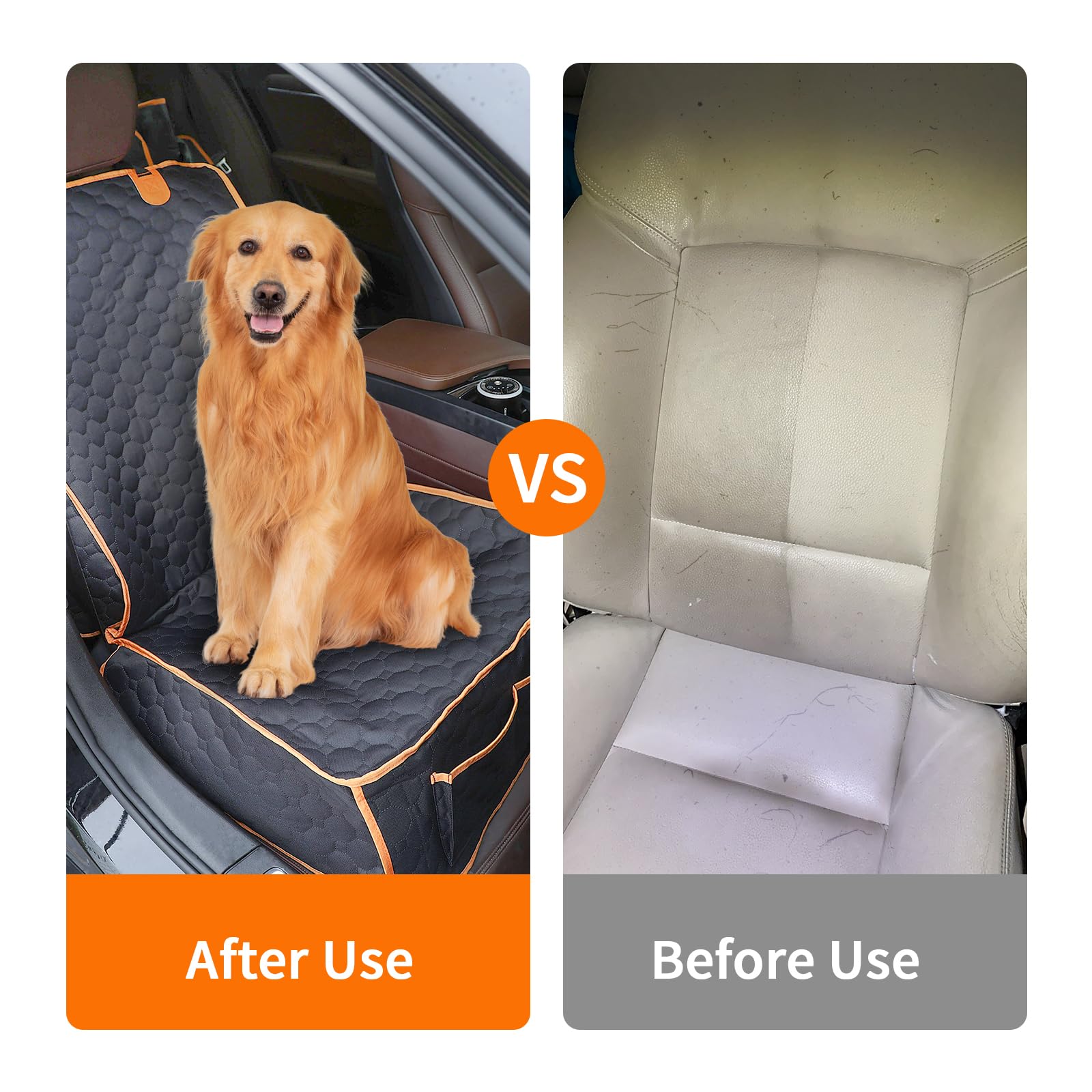 Homsunyi front seat cover simple cleaning with damp cloth or vacuum