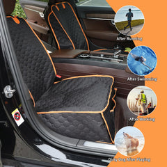 Homsunyi front seat cover side flaps protect seat edges from scratches