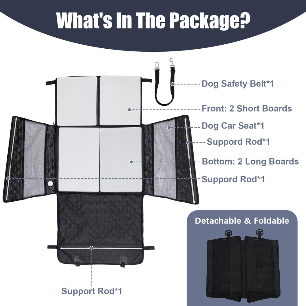 Homsunyi wide back-seat space accommodates larger dogs for comfortable rides.