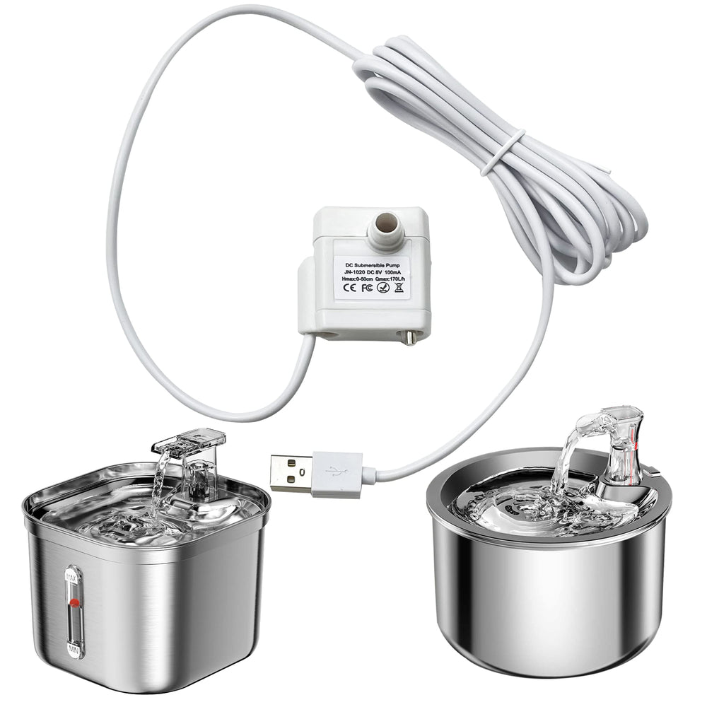 Homtyler cat water fountain pump in quiet operation for peaceful hydration at home