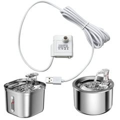 Homtyler cat water fountain pump in quiet operation for peaceful hydration at home