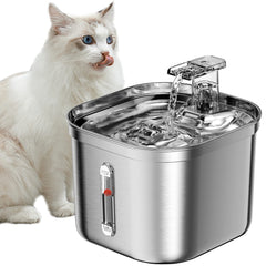 Homtyler cat water fountain stainless steel bowl for easy cleaning and hydration.