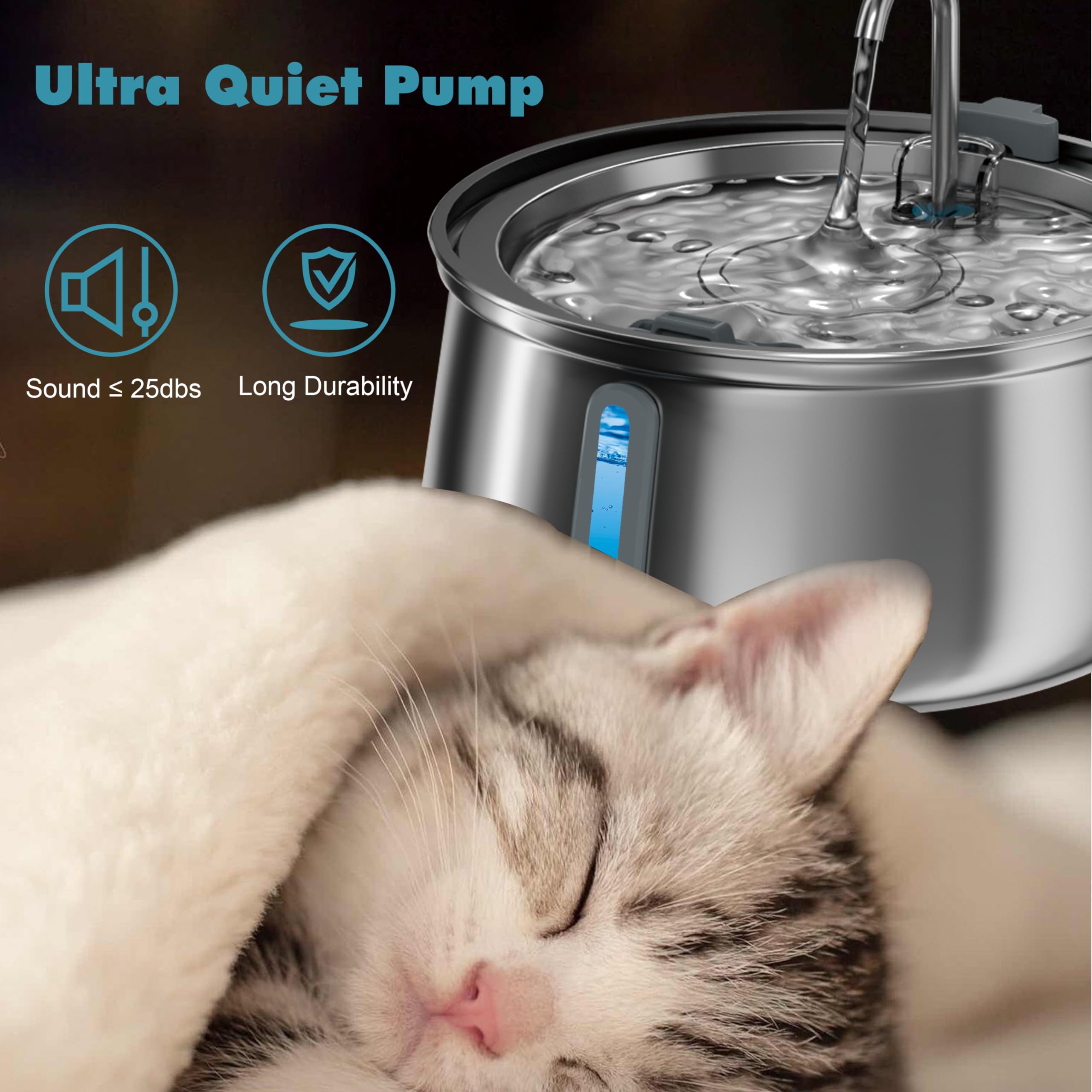 Homtyler quiet pump in operation demonstrates calm, unobtrusive hydration.