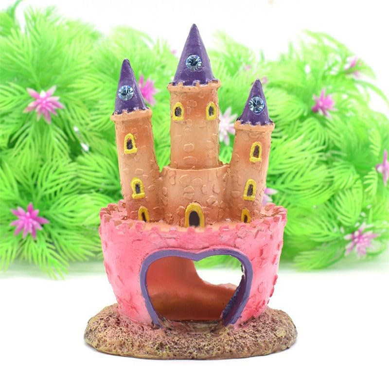 HoneTeek pink castle creates a charming habitat focal point for family viewing.