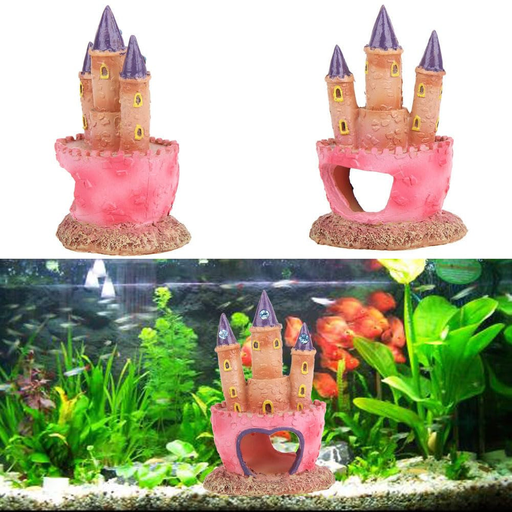HoneTeek resin castle suits freshwater and saltwater tanks for versatile use.