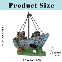 HoneTeek resin shipwreck details highlight nautical drama in tanks.