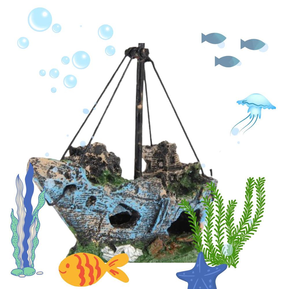 HoneTeek sunken ship marine-nook creates natural shelter for shrimps.