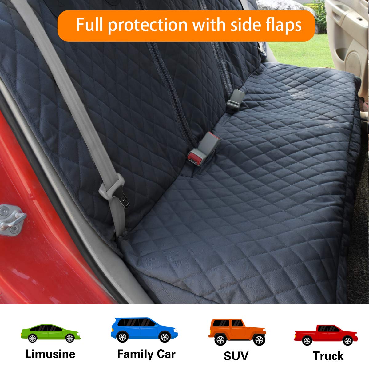 HONEST OUTFITTERS 57-inch width and 47-inch length fit most vehicles.