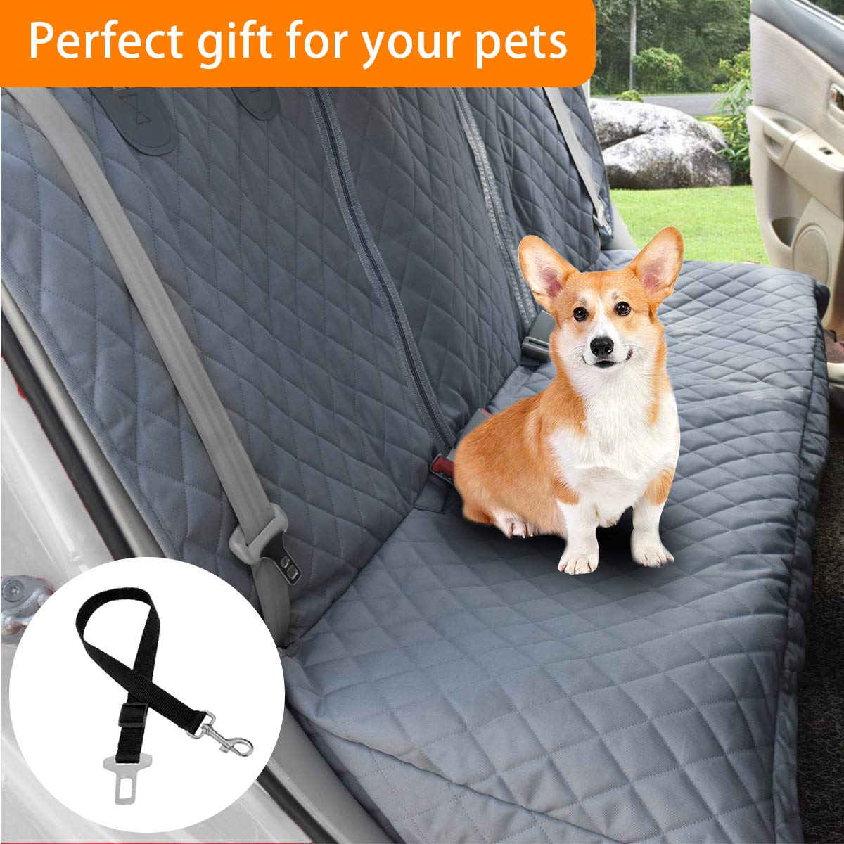 Honest Outfitters dog seat cover suitable for cars, trucks, and SUVs