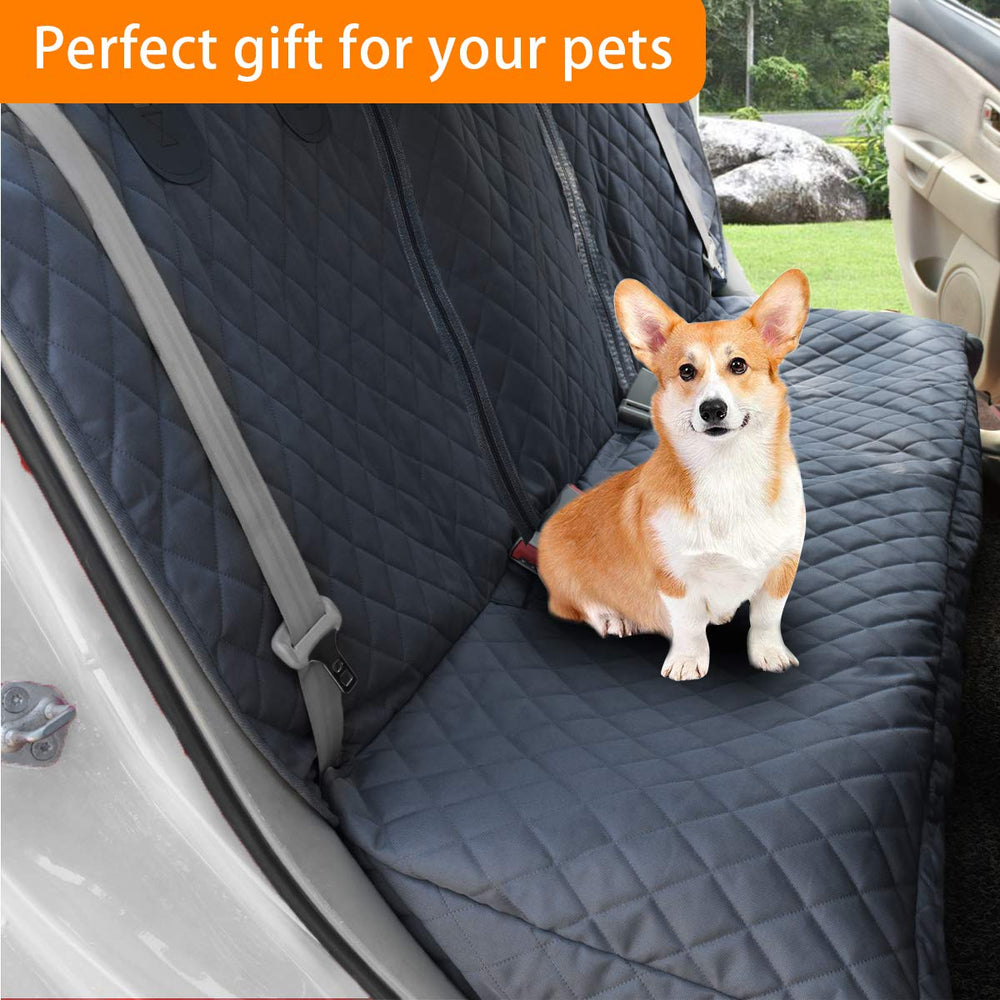 HONEST OUTFITTERS seat cover includes Velcro openings for seat belt compatibility.