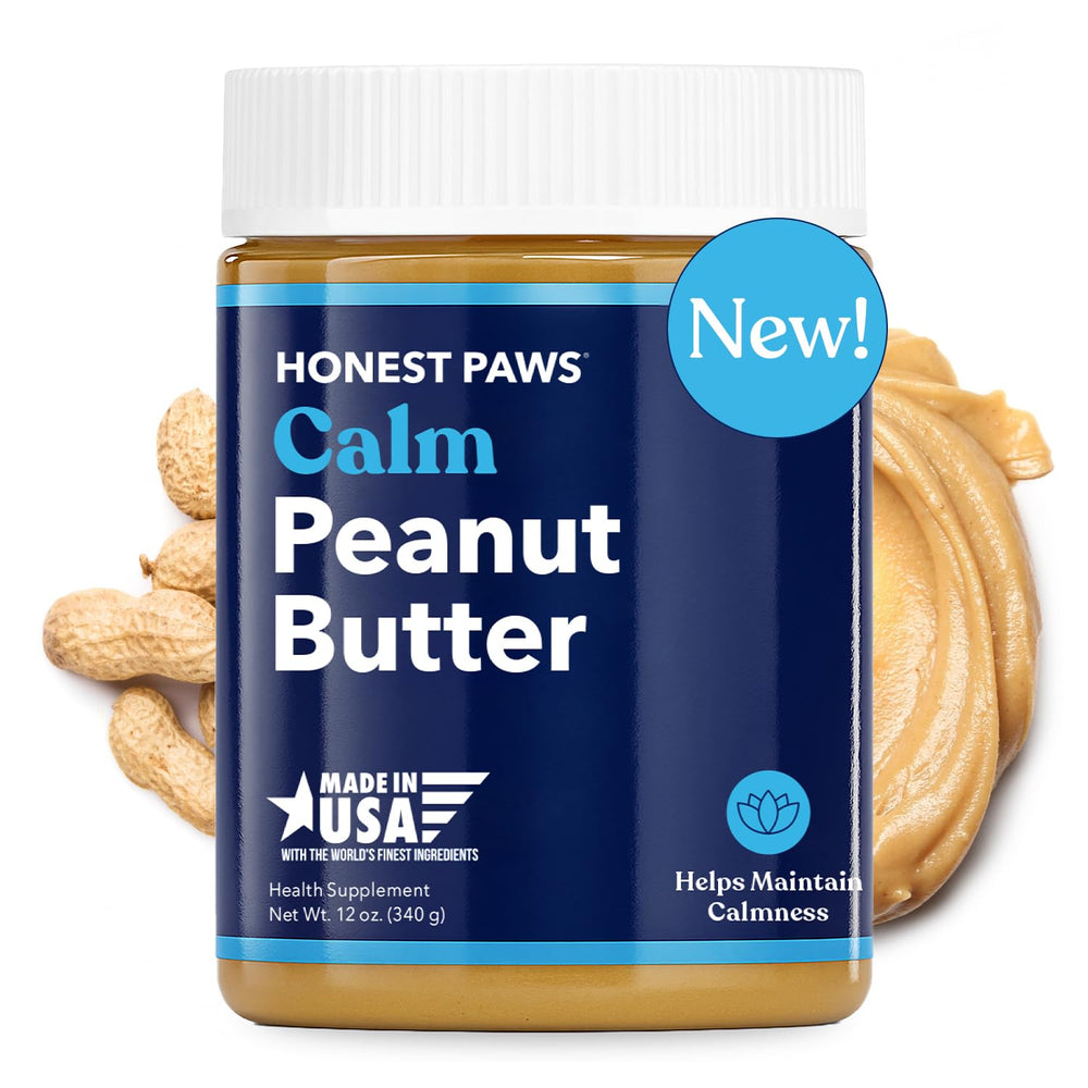 Honest Paws Calming Peanut Butter during grooming session for smoother routine.
