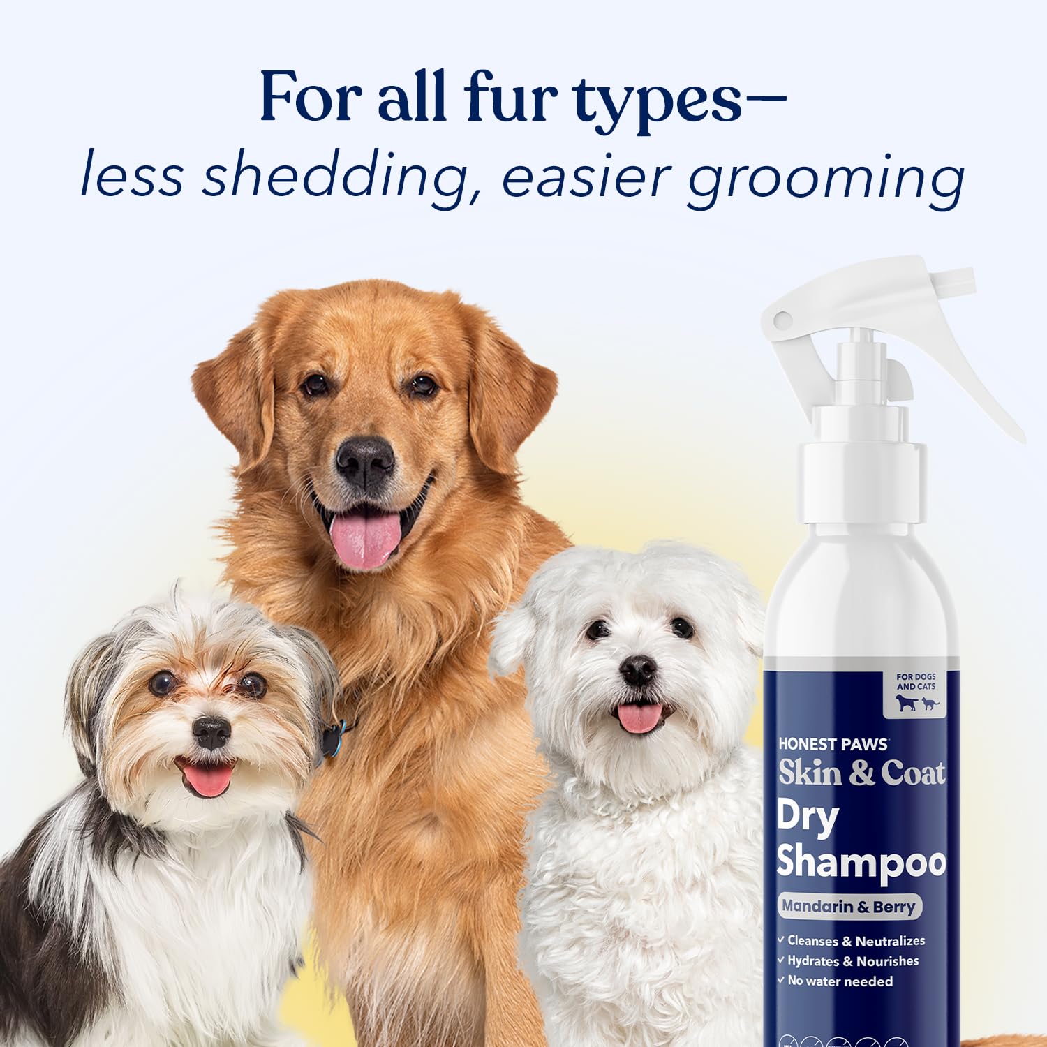 Honest Paws dye-free and paraben-free label—pet-safe grooming choice.