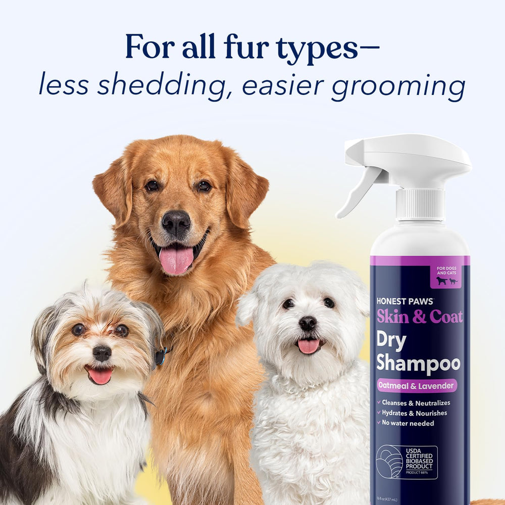 Honest Paws oatmeal lavender ingredient highlight for gentle cleansing