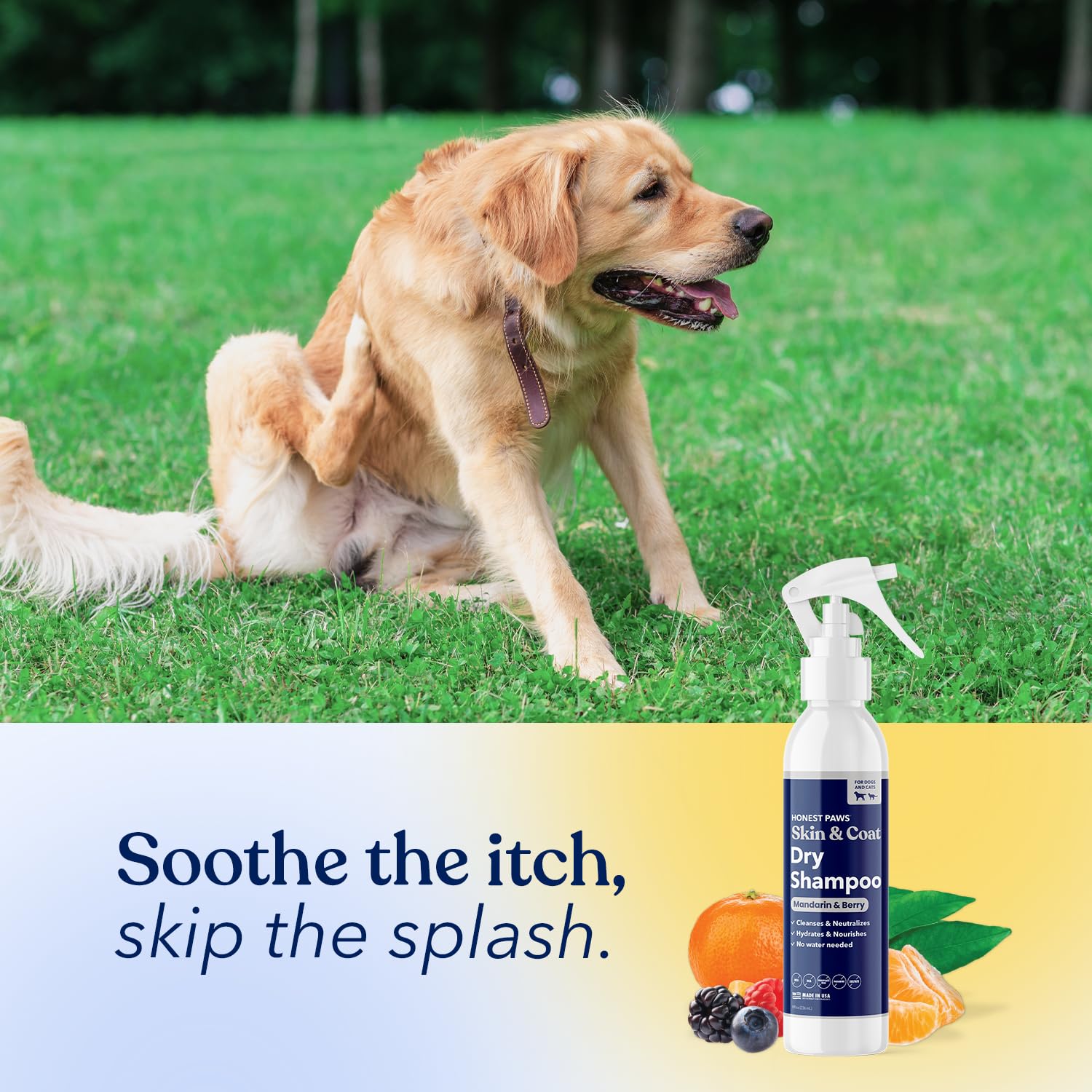 Honest Paws made-in-USA badge—trusted ingredients from global sources.