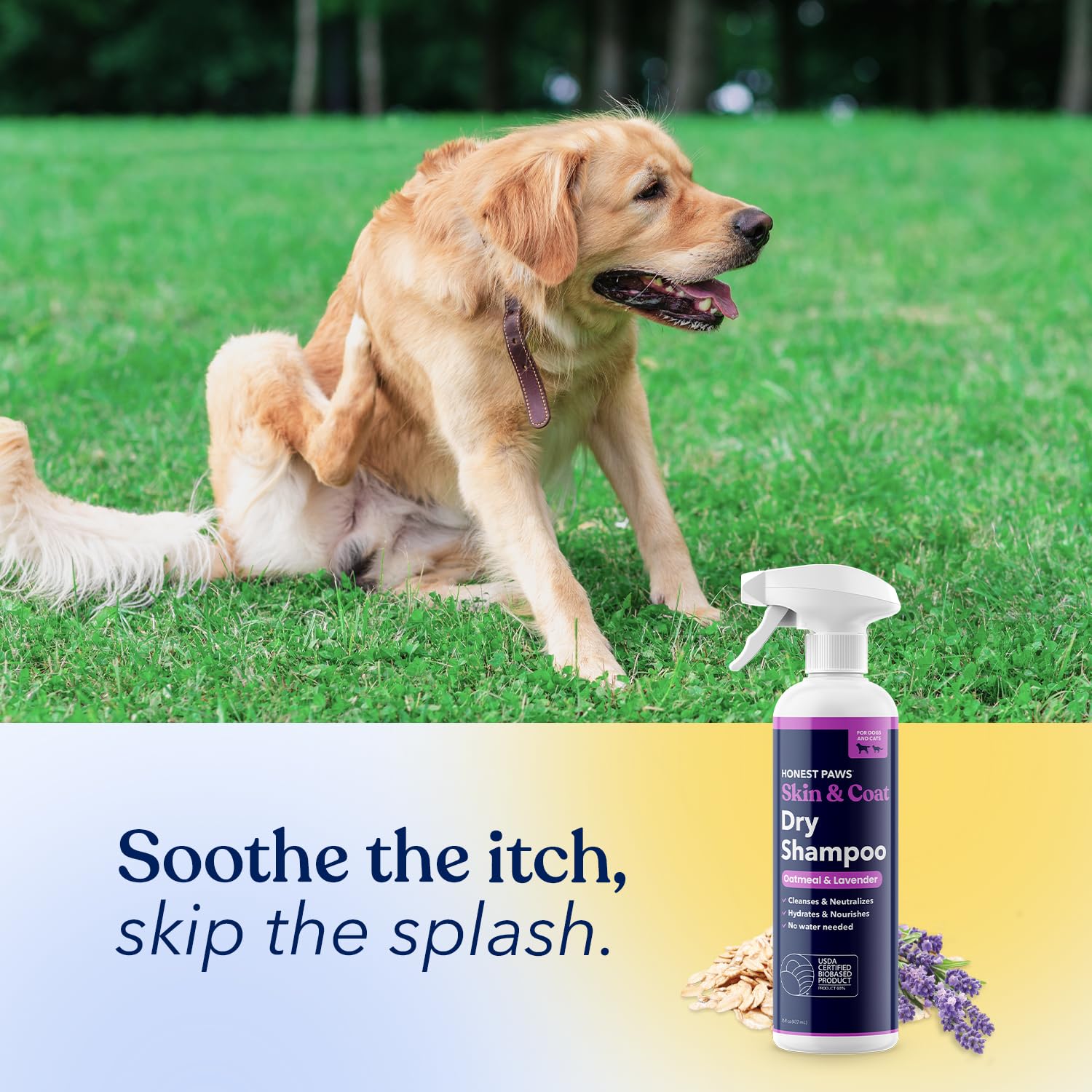 Honest Paws eco-friendly packaging emphasizes safe dye-free formula