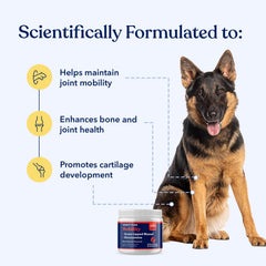 Honest Paws Glucosamine bottle closeup highlights rich ingredients for hip and joint care