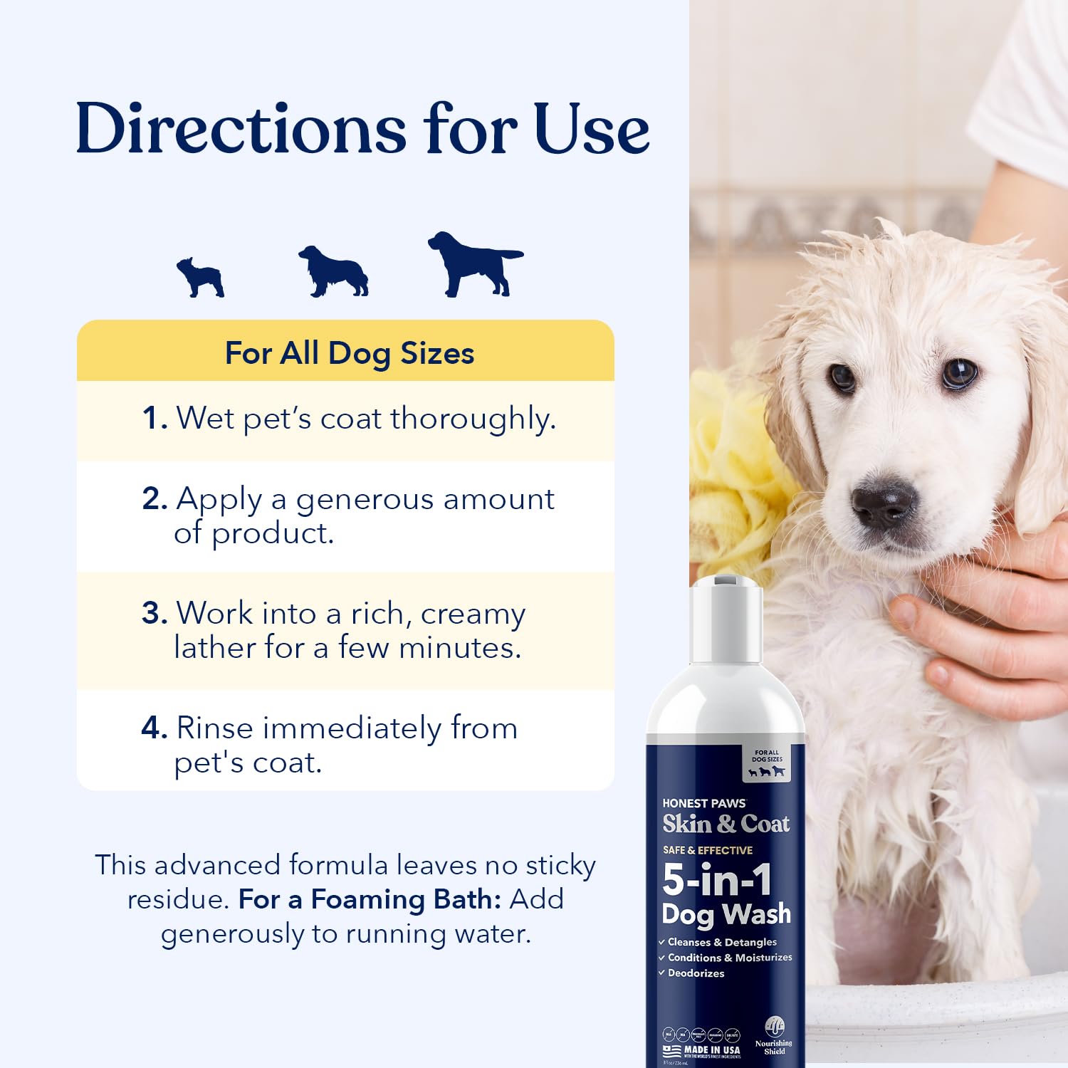Honest Paws plant-based ingredients label featuring oats and aloe